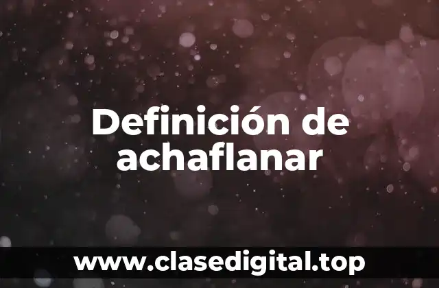 Definición de achaflanar