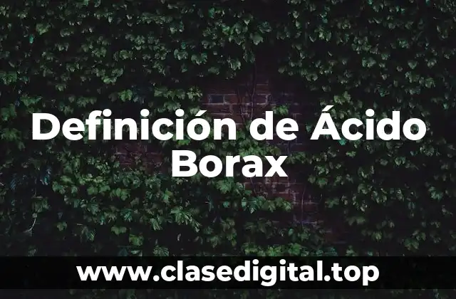 Definición de Ácido Borax