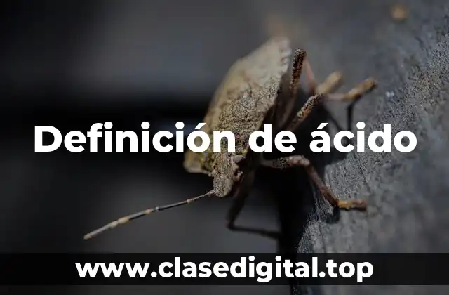 Definición de ácido