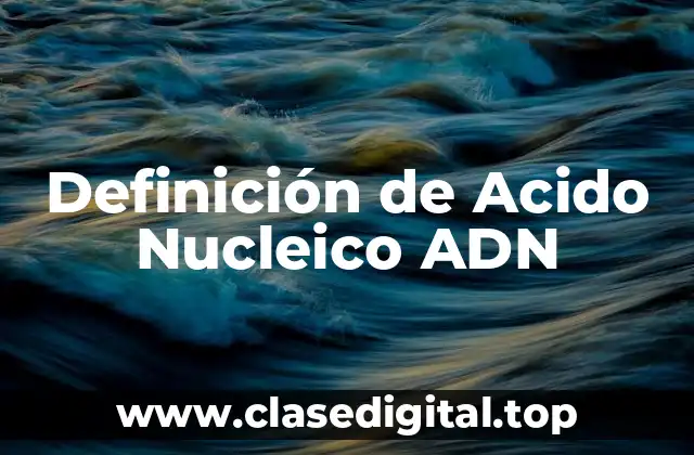 Definición de Acido Nucleico ADN