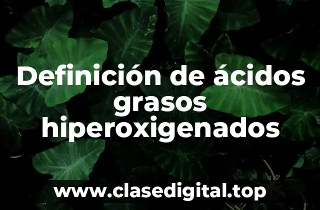 Ejemplos de ácidos grasos hiperoxigenados