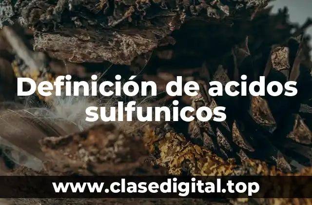 Definición de acidos sulfunicos