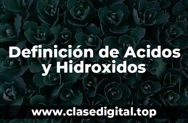 Definición Técnica de Ácido