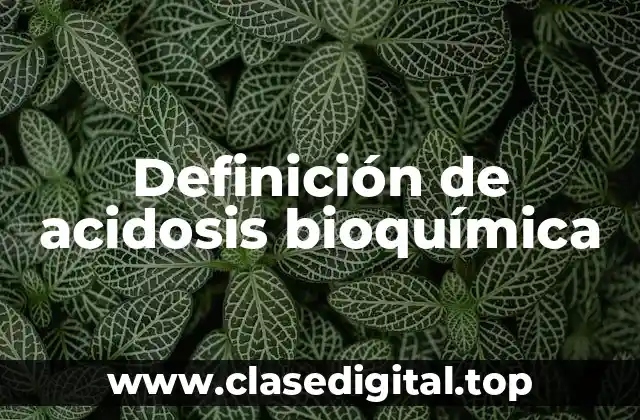 Definición de acidosis bioquímica