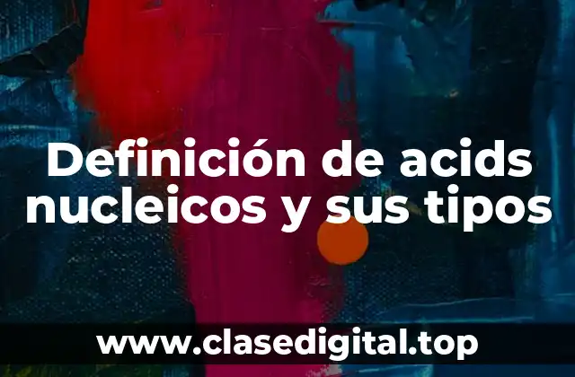 Definición de acids nucleicos y sus tipos