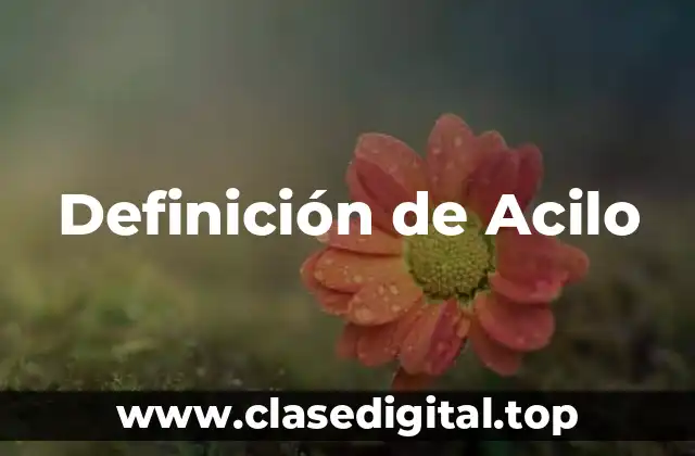 Definición técnica de Acilo