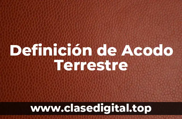 Definición de Acodo Terrestre