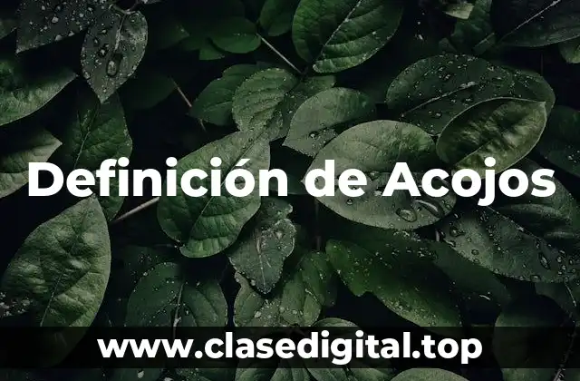 Definición de Acojos