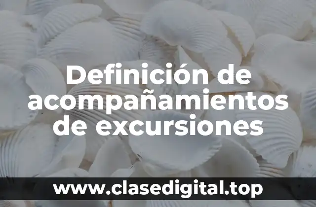 Definición de acompañamientos de excursiones