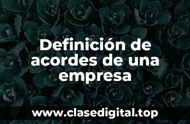 Definición de acordes de una empresa