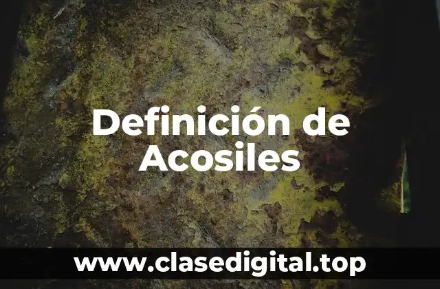 Definición de Acosiles