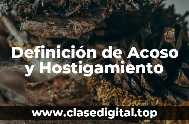 Definición de Acoso y Hostigamiento