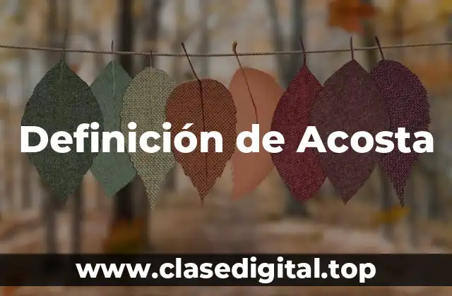 Definición de Acosta