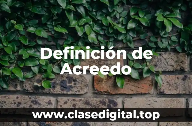 Definición de Acreedo