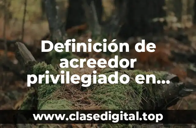 Definición de acreedor privilegiado en Bolivia