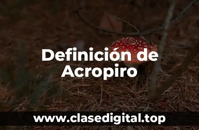 Definición de Acropiro