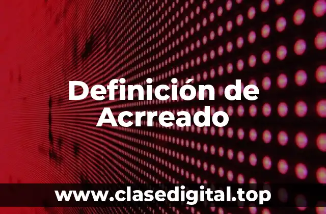 Definición de Acrreado