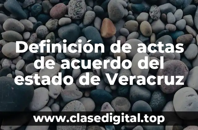 Definición de actas de acuerdo del estado de Veracruz