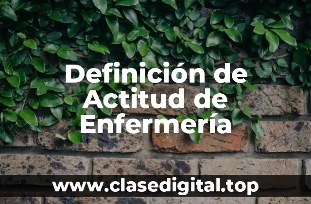 Definición de Actitud de Enfermería