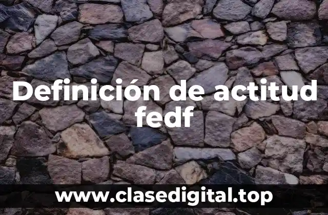 Definición técnica de actitud fedf