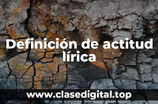 Definición de actitud lírica