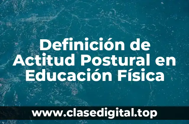 Definición técnica de Actitud Postural en Educación Física