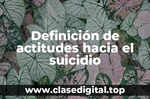 Definición técnica de actitudes hacia el suicidio