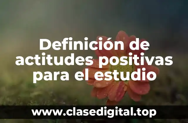 Definición de actitudes positivas para el estudio