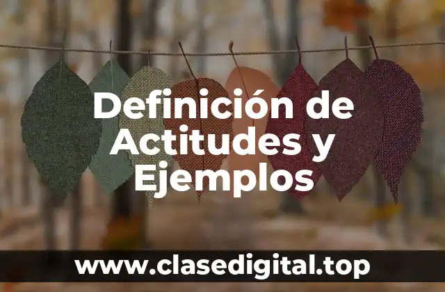 Definición de Actitudes y Ejemplos