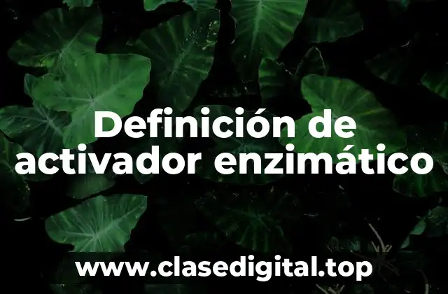 Definición de activador enzimático