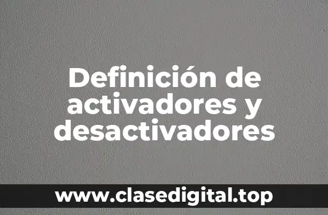 Ejemplos de activadores