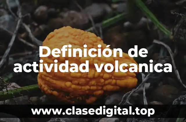 Definición de actividad volcanica
