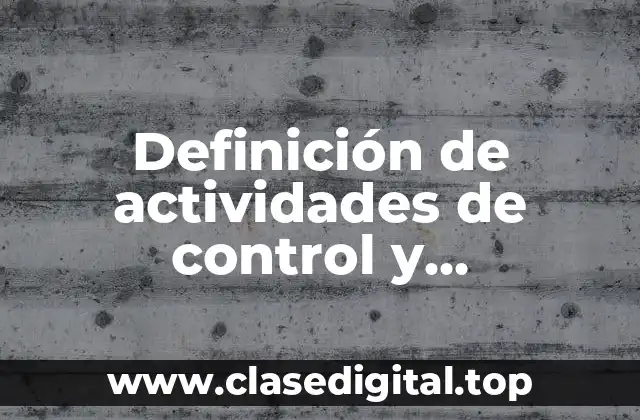 Definición de actividades de control y movimientos preescolar
