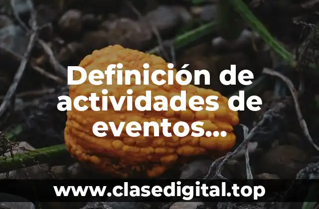 Definición de actividades de eventos independientes