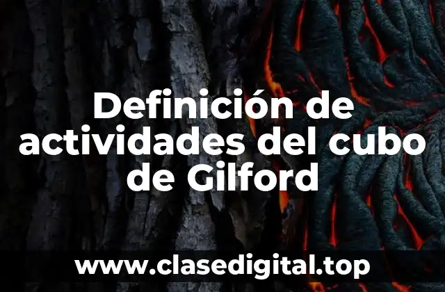 Definición de actividades del cubo de Gilford