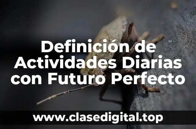 Ejemplos de Actividades Diarias con Futuro Perfecto