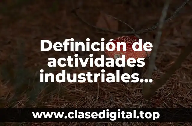 Definición de actividades industriales contables