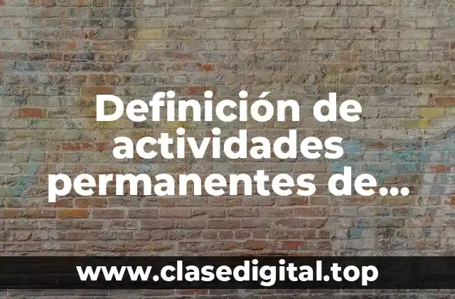 Definición de actividades permanentes de español secundaria