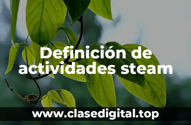 Definición de actividades steam