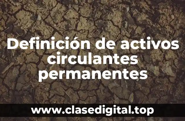 Definición técnica de activos circulantes permanentes