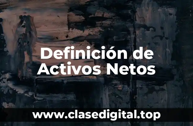 Definición técnica de Activos Netos