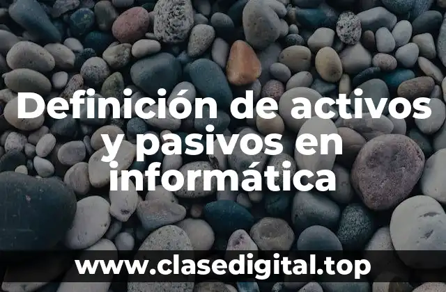 Definición de activos y pasivos en informática