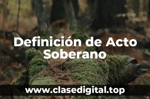 Definición de Acto Soberano