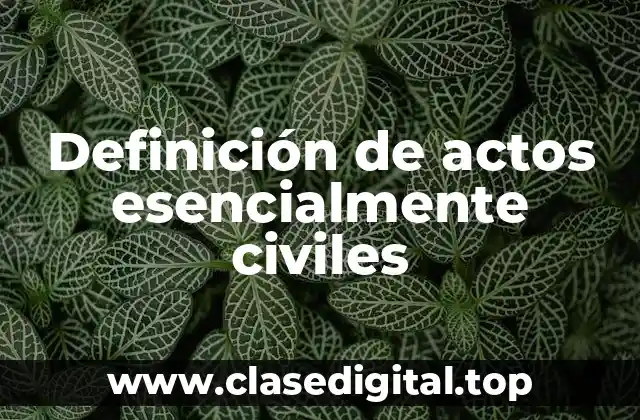 Definición de actos esencialmente civiles