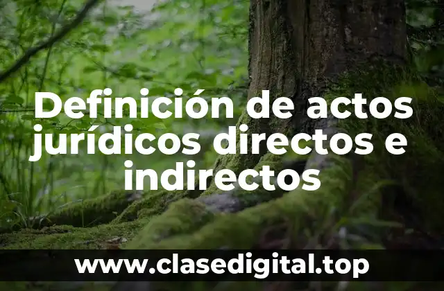 Ejemplos de actos jurídicos directos