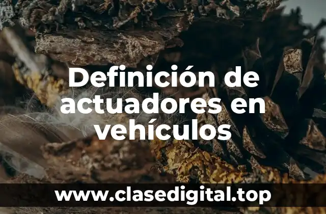 Definición de actuadores en vehículos