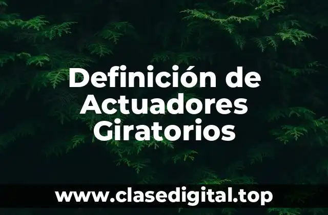 Ejemplos de Actuadores Giratorios