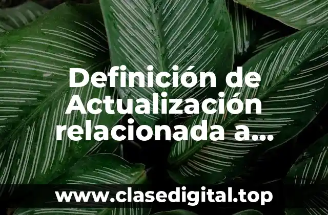 Definición de Actualización relacionada a Informática