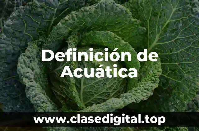 Definición de Acuática