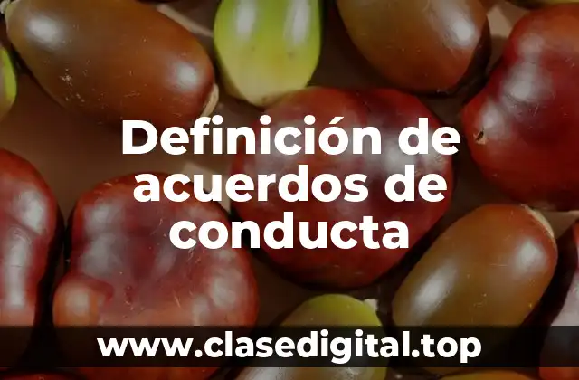 Definición de acuerdos de conducta